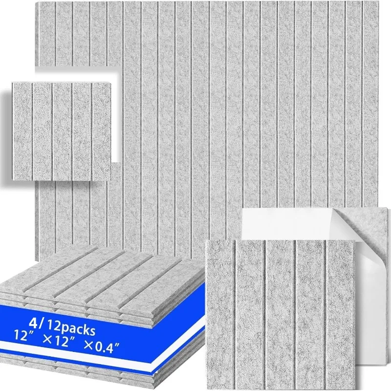 Sound Insulation Board Self-adhesive Strip Felt Acoustic Panel Background Decoration Sound-absorbing Noise-reducing Wall Sticker