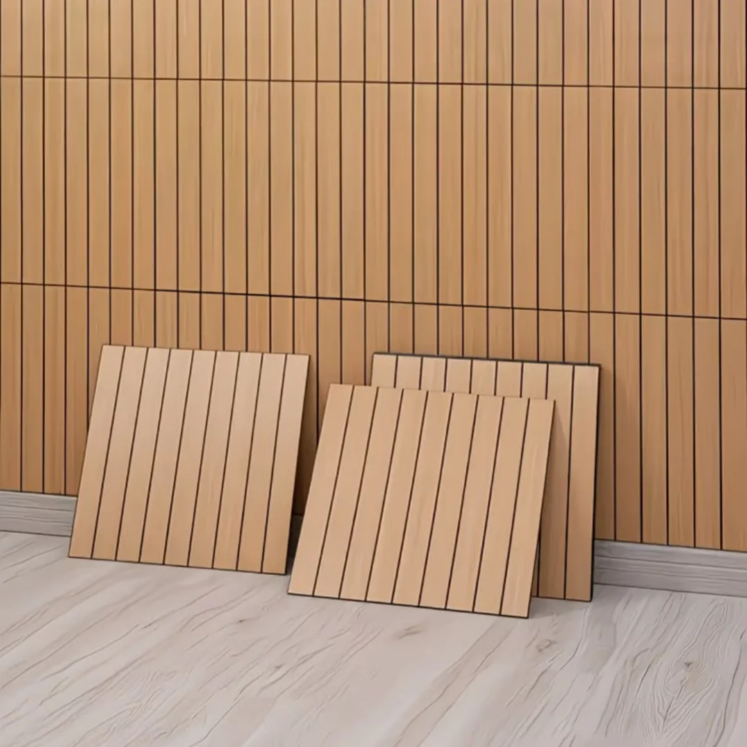 10pcs 30x30cm Peel & Stick Decorative Panels PVC Waterproof Wood Grain for Accent Walls, Room Dividers, DIY Home